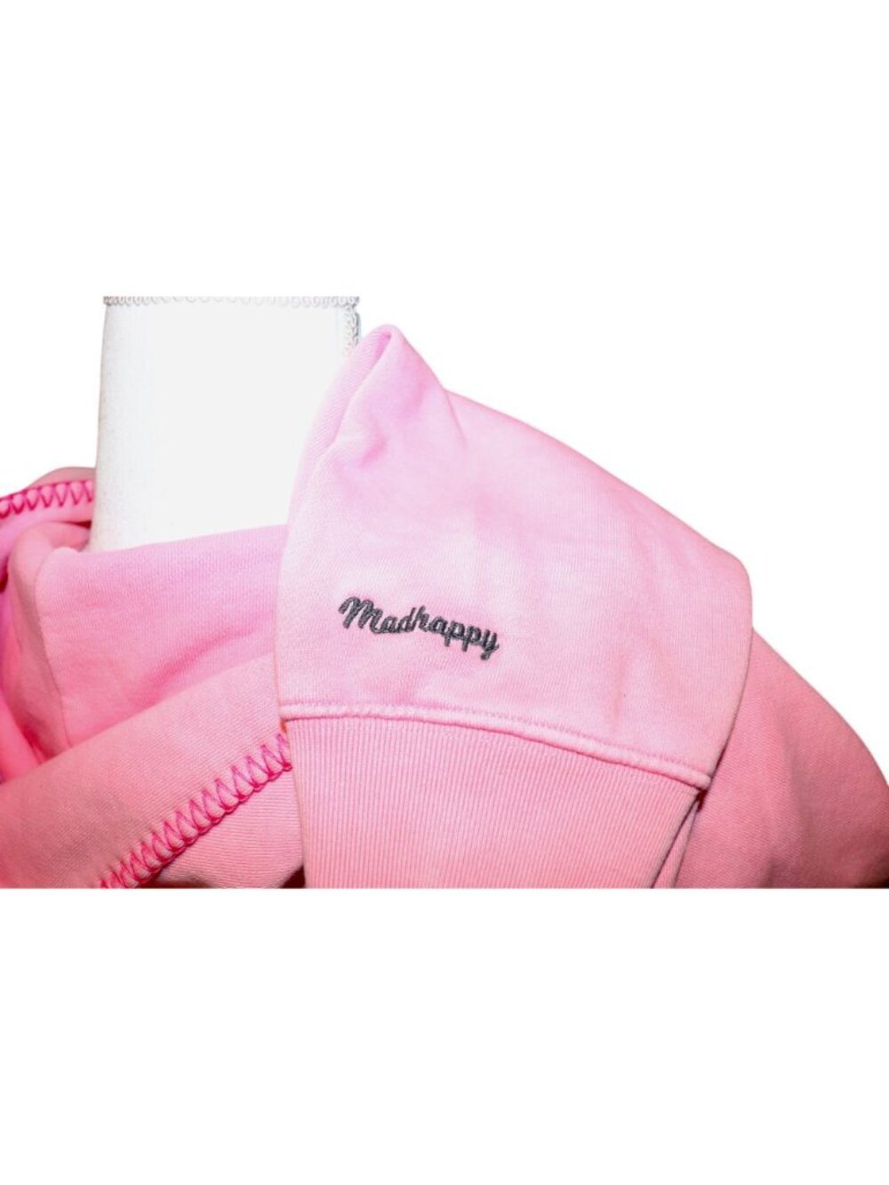 Gap X Madhappy Pink Zip-Up Hoodie XL Cotton Blend - Picture 4 of 6